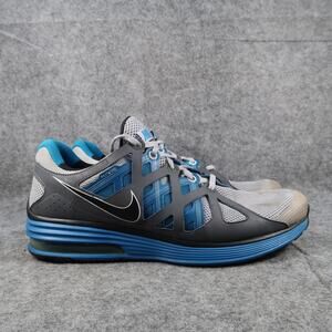 Nike Shoes Mens 10 Athletic Trainer Lunarmax 2 Running Sneaker Sport Active Grey